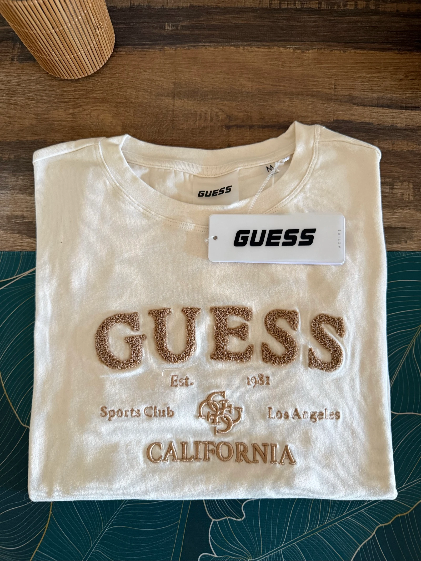 Guess dames T-shirt maat M nieuw met etiket – Crème – Geborduurd California logo – photo 3